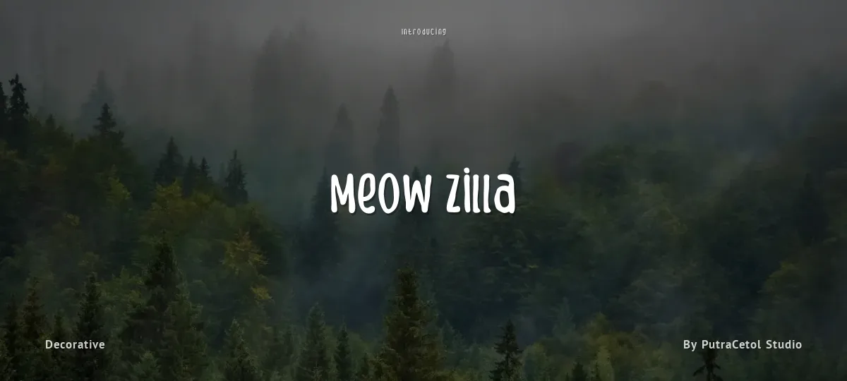 Meow Zilla font preview