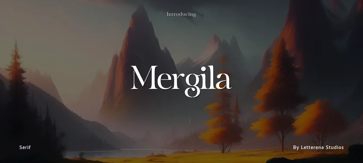 Mergila font preview