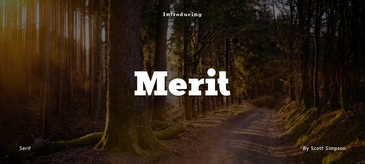 Merit font preview