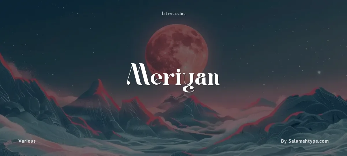 Meriyan font preview