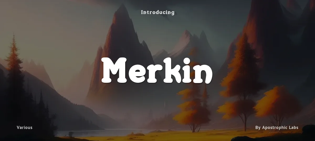 Merkin font preview