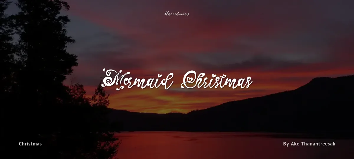 Mermaid Christmas font preview