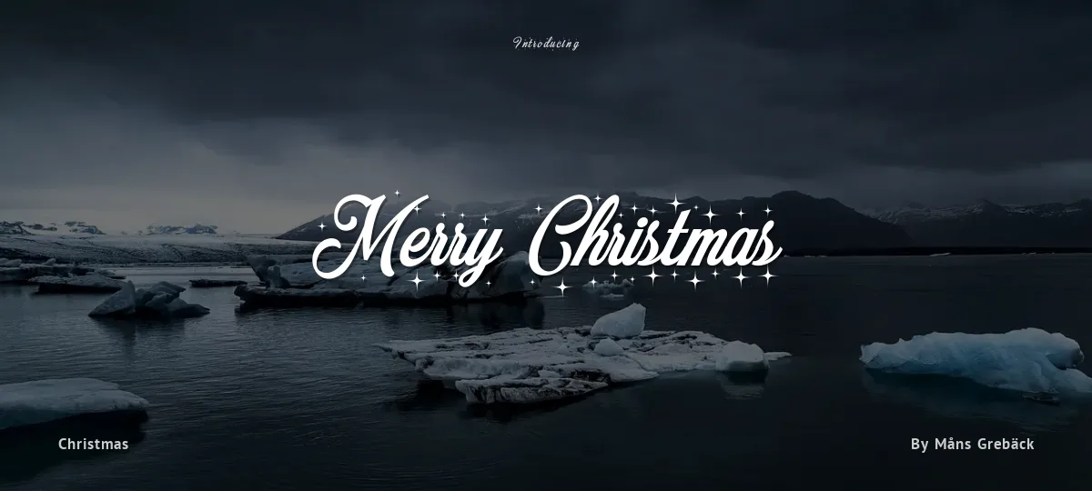 Merry Christmas font preview