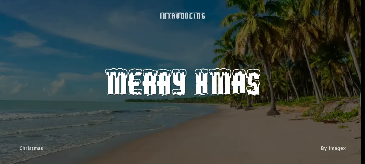 Merry Xmas font preview