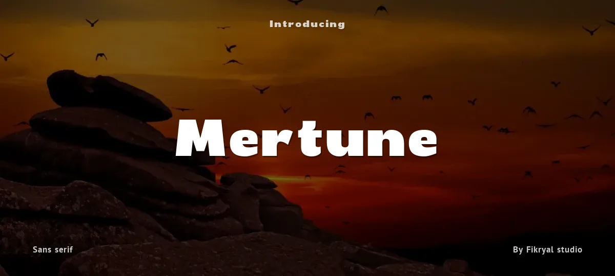 Mertune font preview