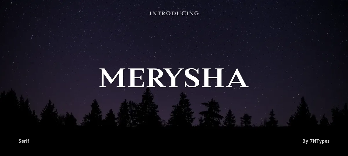 Merysha font preview