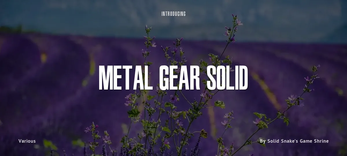 Metal Gear Solid font preview