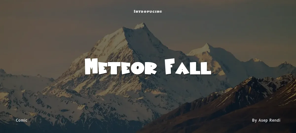 Meteor Fall font preview