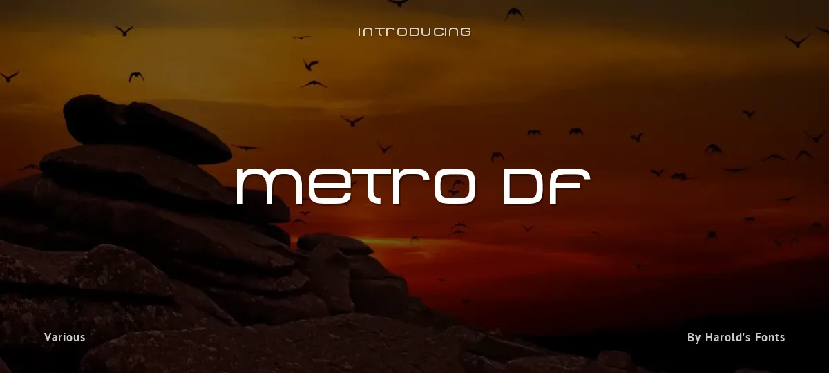 Metro DF font preview