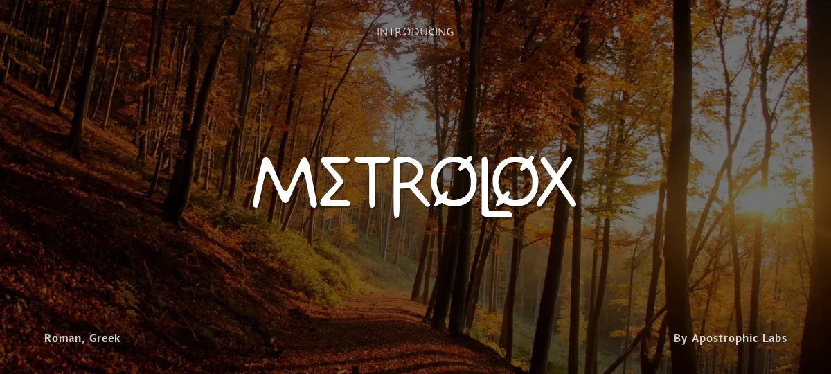 Metrolox font preview