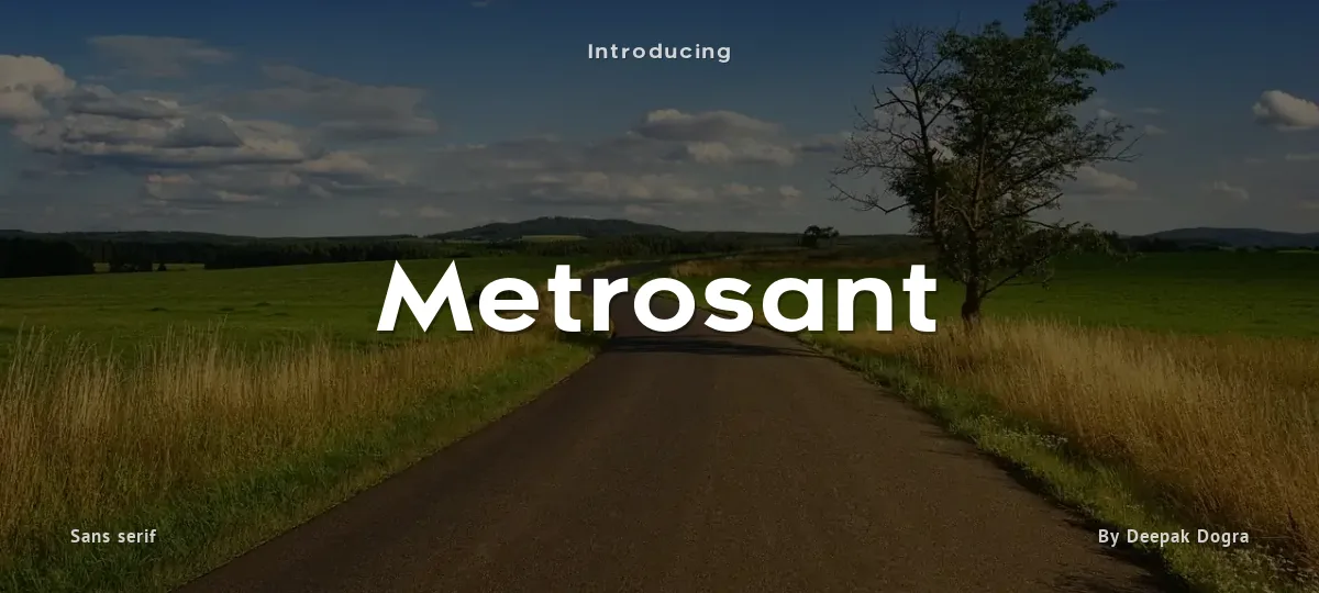 Metrosant font preview