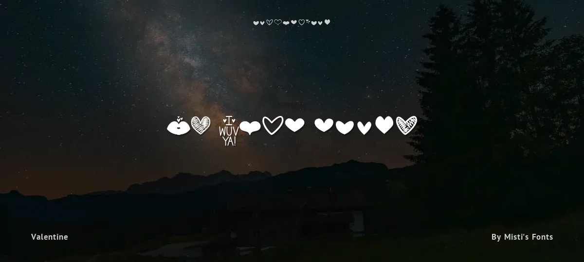 MF Love Dings font preview