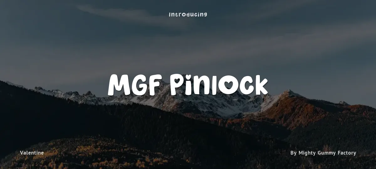 MGF Pinlock font preview
