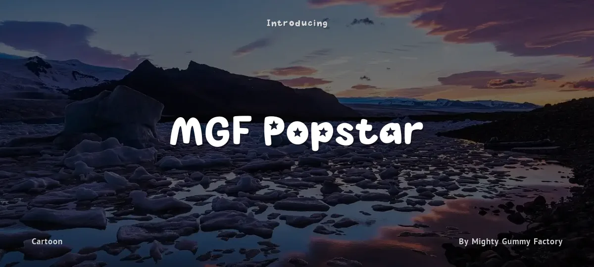 MGF Popstar font preview