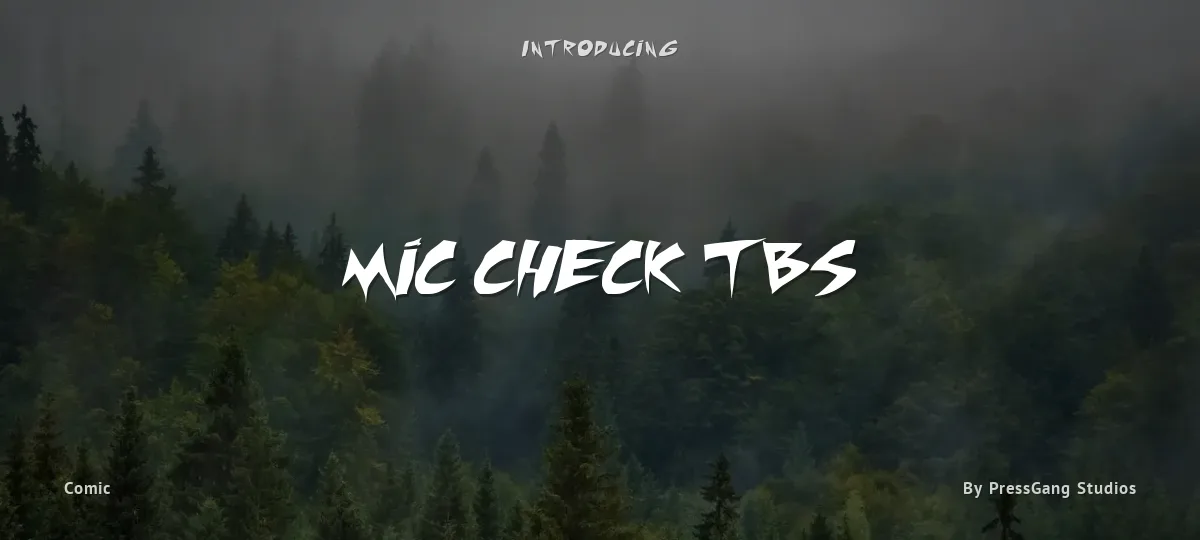 Mic Check TBS font preview