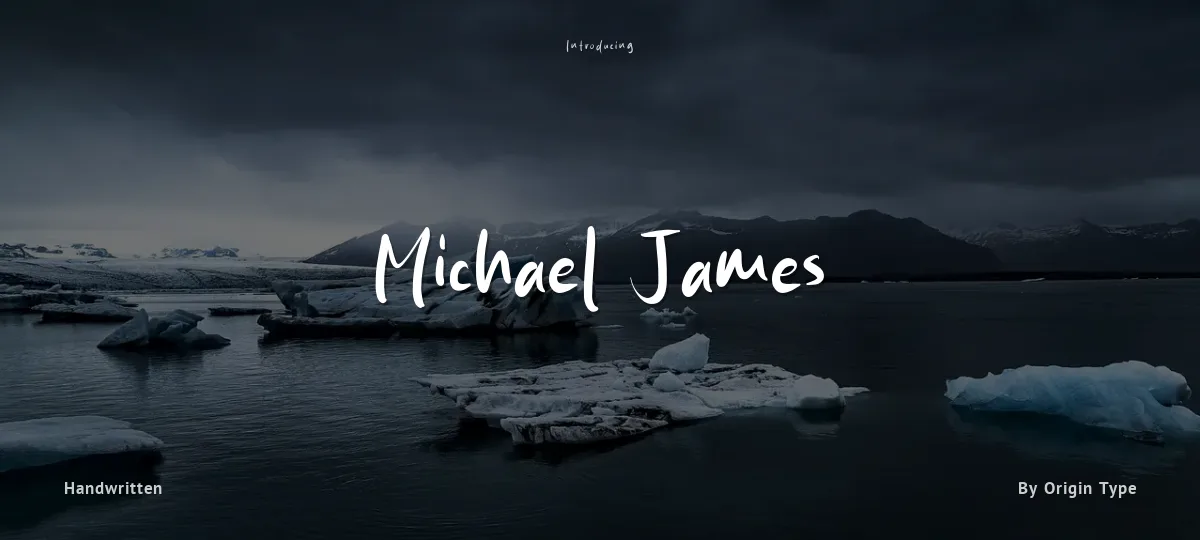 Michael James font preview