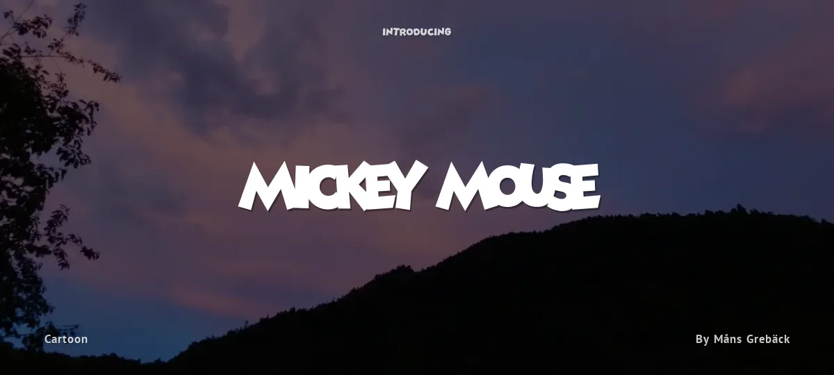 Mickey Mouse font preview