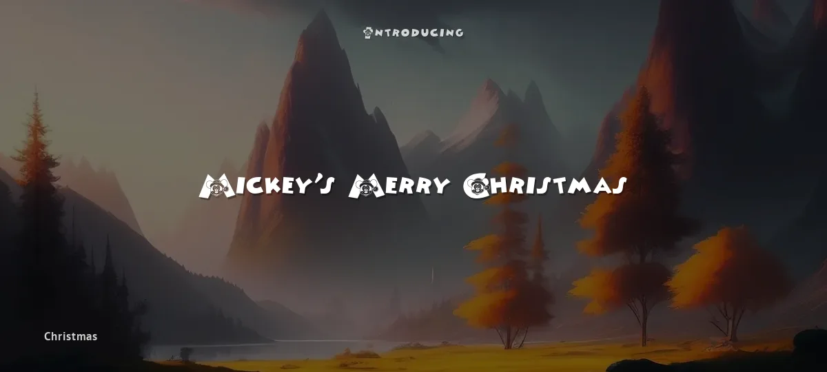 Mickey's Merry Christmas font preview
