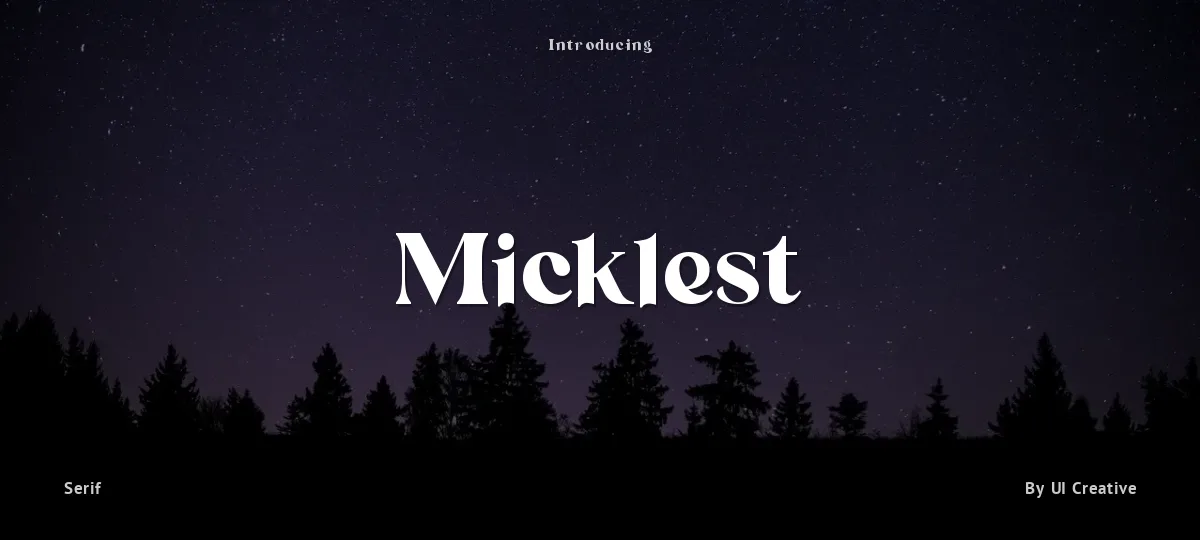 Micklest font preview