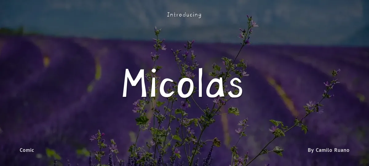 Micolas font preview