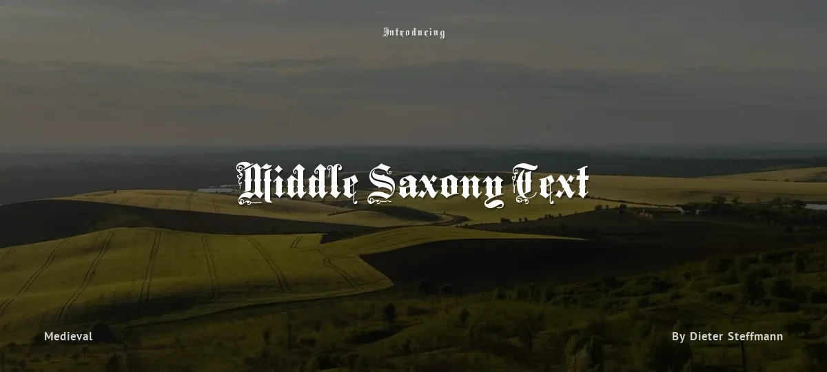 Middle Saxony Text font preview
