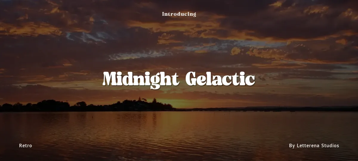 Midnight Gelactic font preview