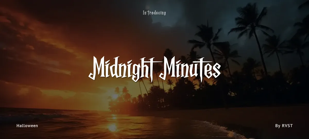 Midnight Minutes font preview