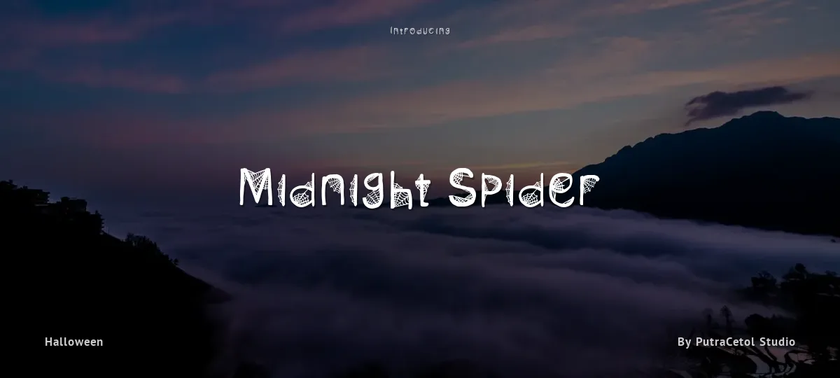 Midnight Spider font preview