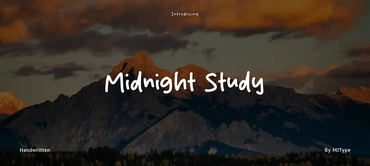 Midnight Study font preview