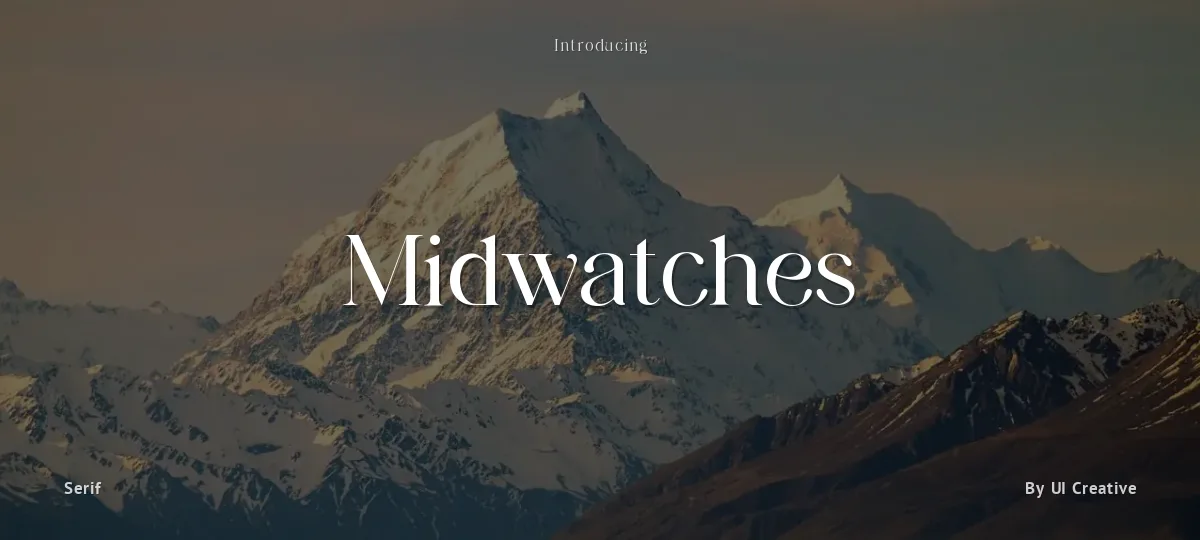 Midwatches font preview