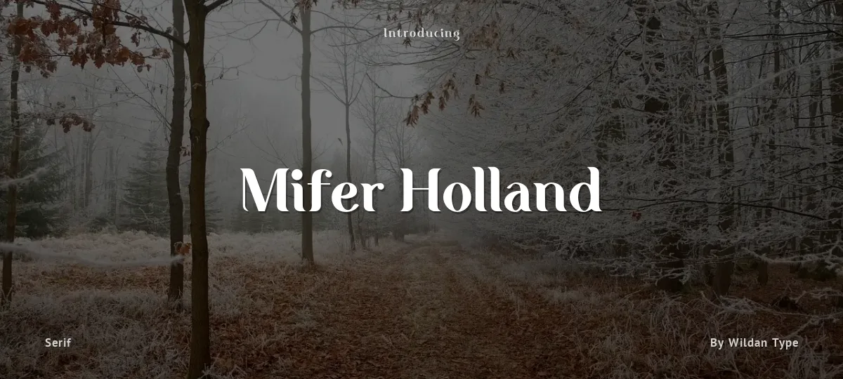 Mifer Holland font preview