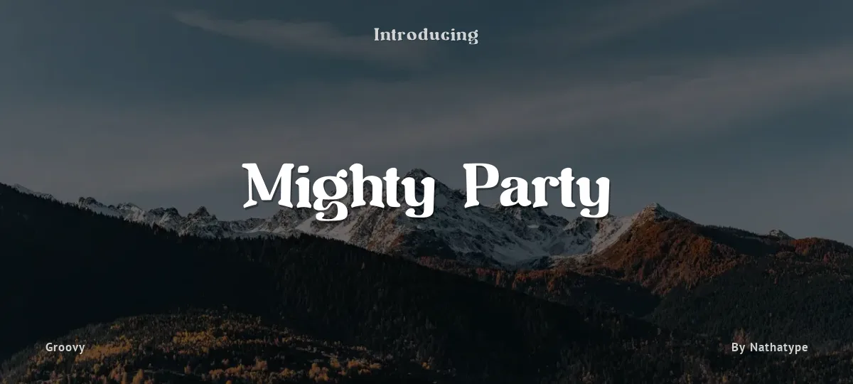 Mighty Party font preview