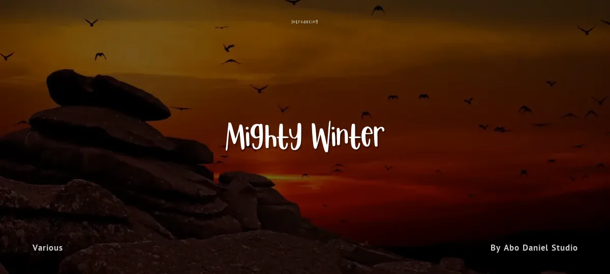 Mighty Winter font preview