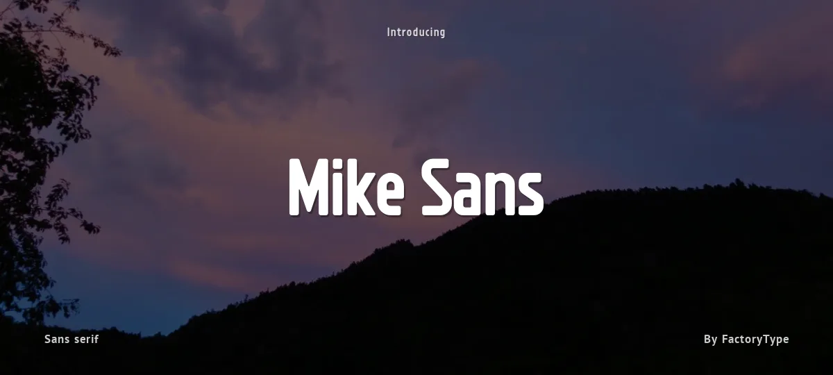 Mike Sans font preview