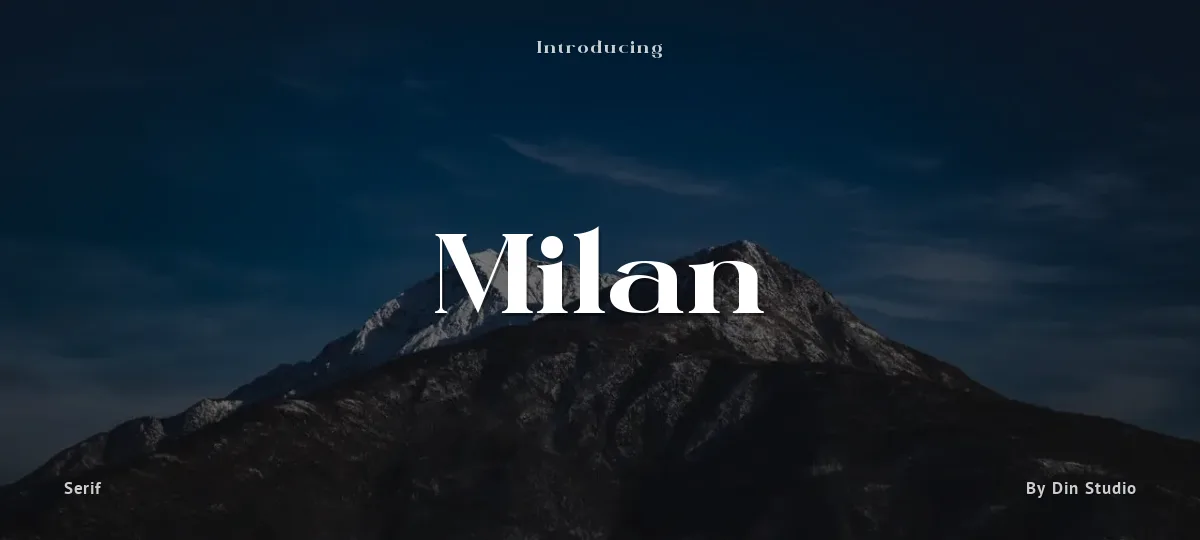 Milan font preview