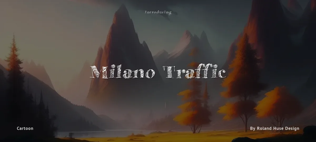 Milano Traffic font preview