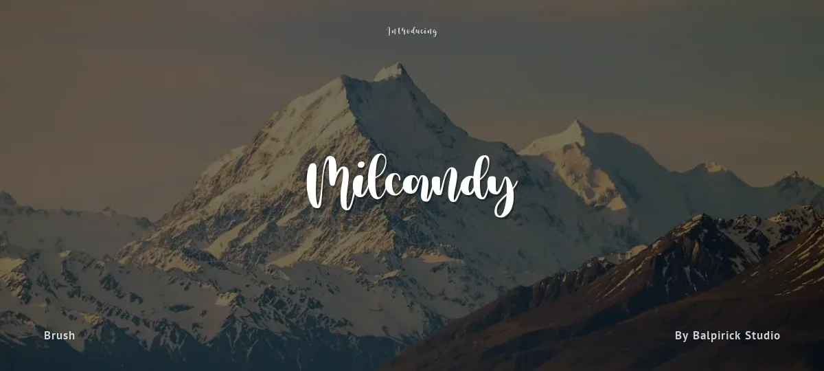 Milcandy font preview