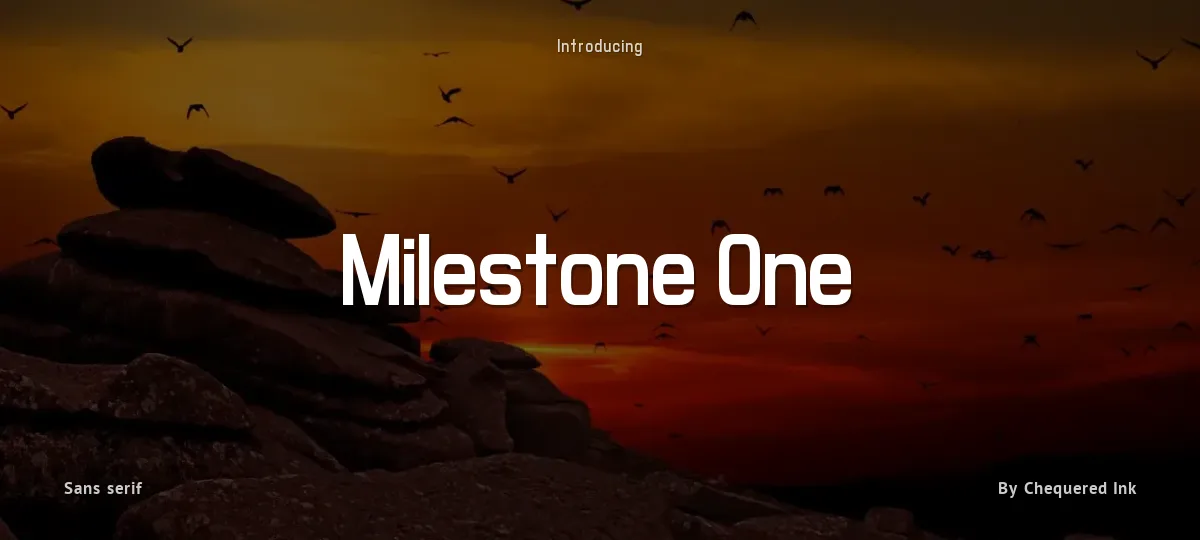 Milestone One font preview