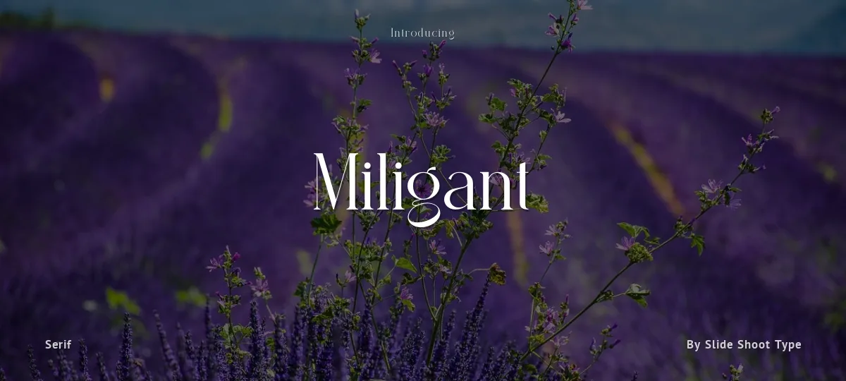 Miligant font preview