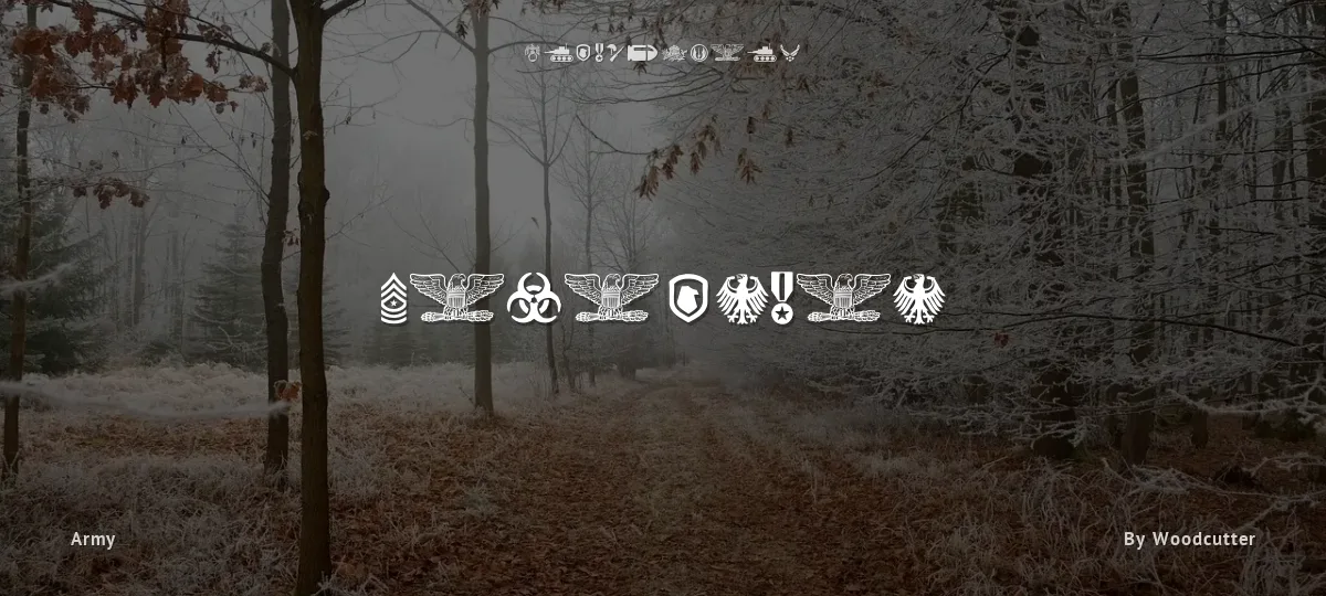 Militaria font preview