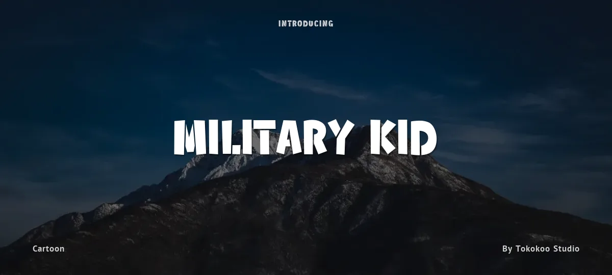 Military Kid font preview
