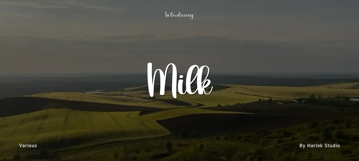Milk font preview
