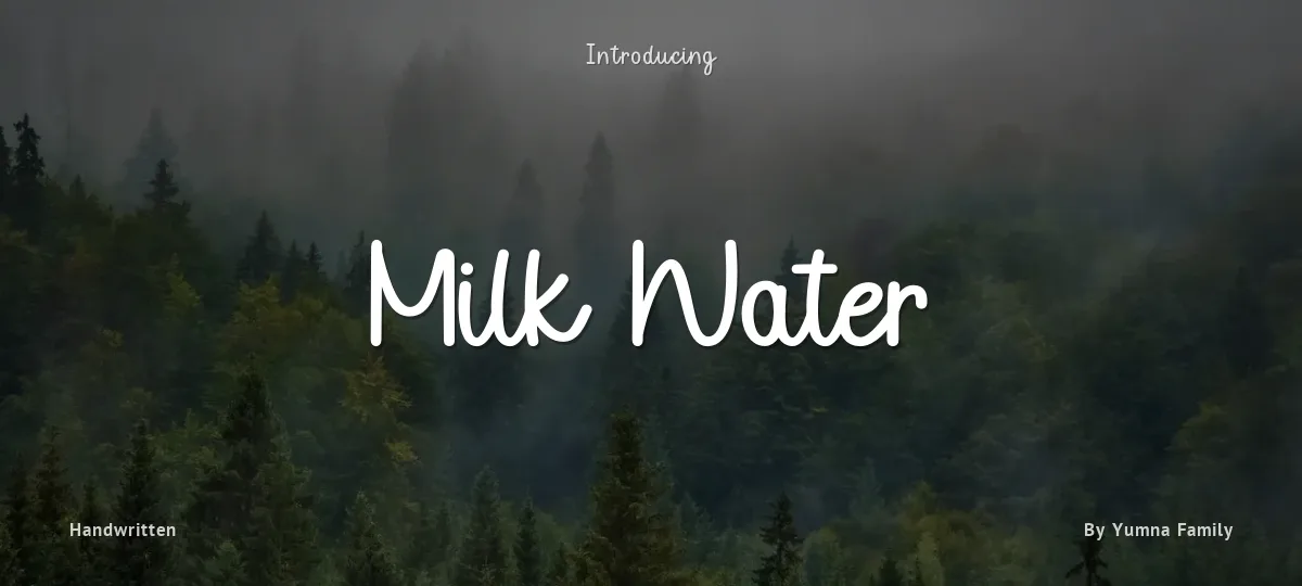 Milk Water font preview