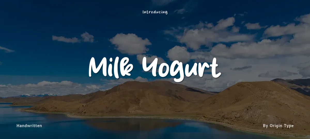 Milk Yogurt font preview