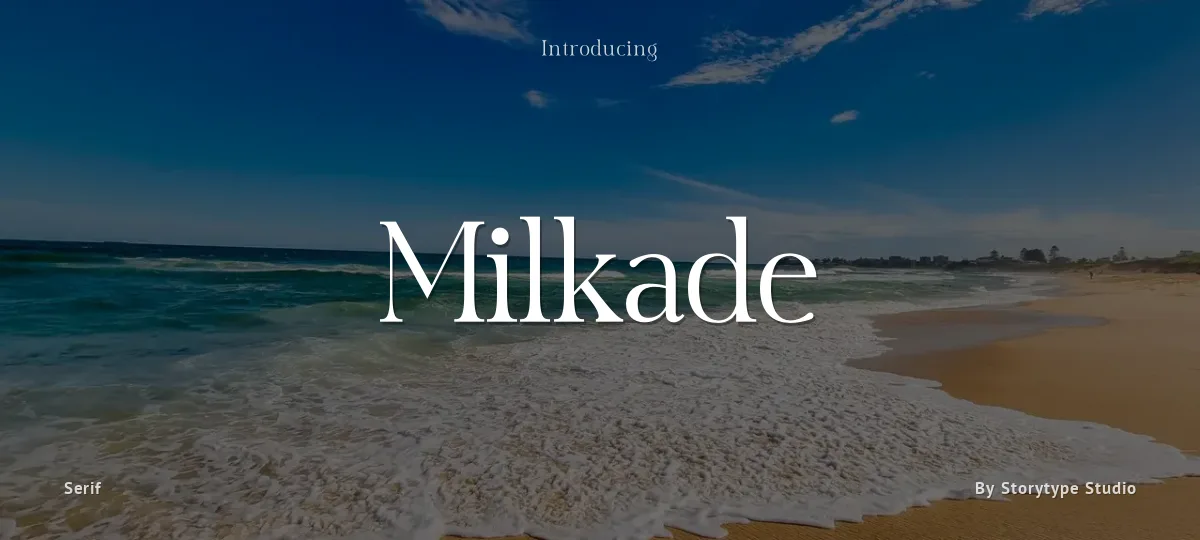 Milkade font preview