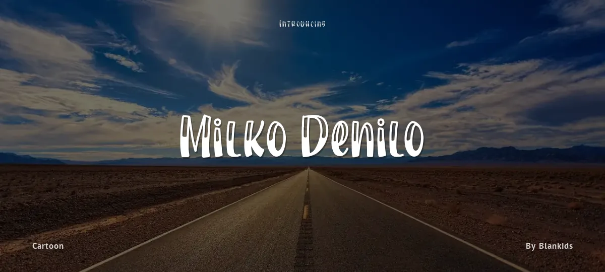 Milko Denilo font preview