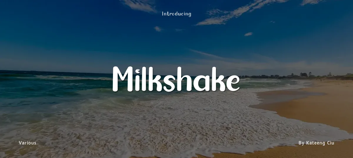 Milkshake font preview