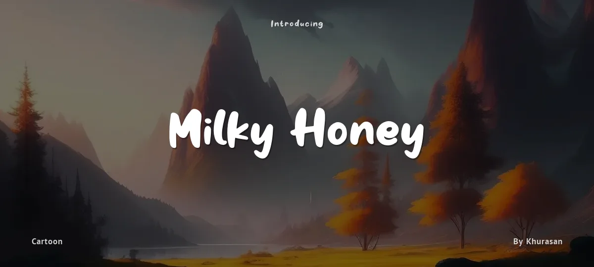 Milky Honey font preview