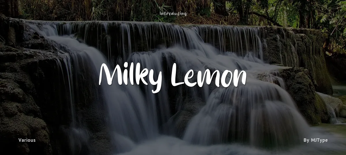 Milky Lemon font preview