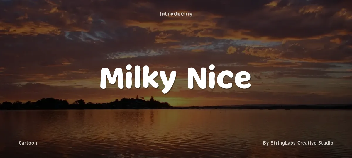 Milky Nice font preview